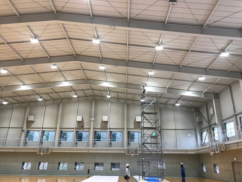 福岡県体育館LED化工事